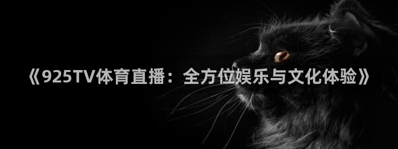 《925TV体育直播：全方位娱乐与文化体验》